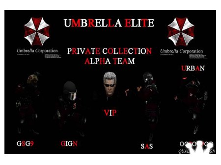 Umbrella Elite Alpha Team - модели игроков для Counter-Strike